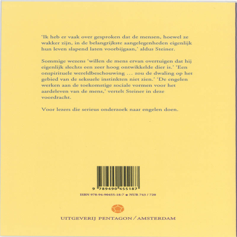 Het werk van de engelen achterkant