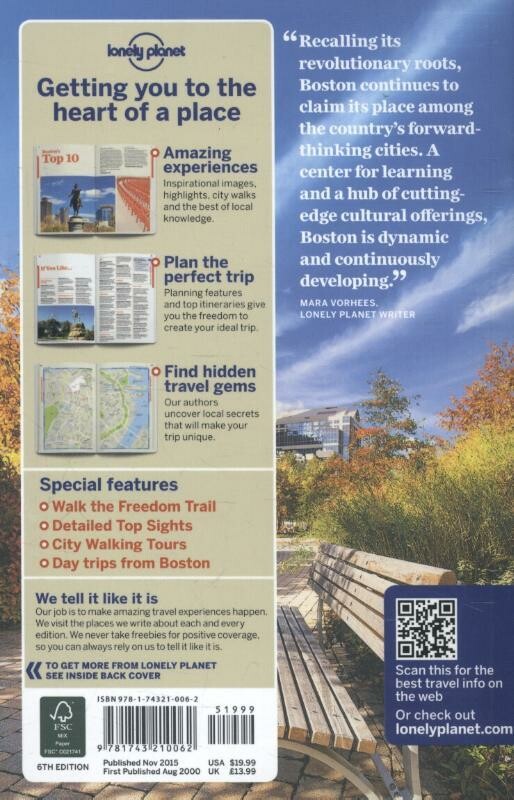 Boston / Lonely Planet City Guide achterkant