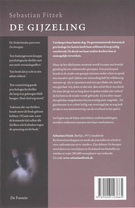 De gijzeling De gijzeling achterkant