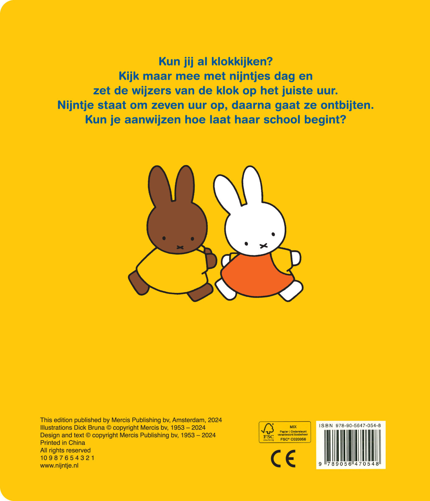 Klokkijken met nijntje achterkant