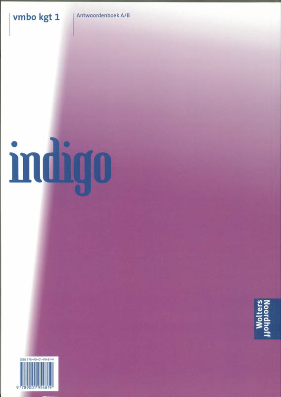 Indigo Vmbo kgt 1A/B Antwoordenboek achterkant