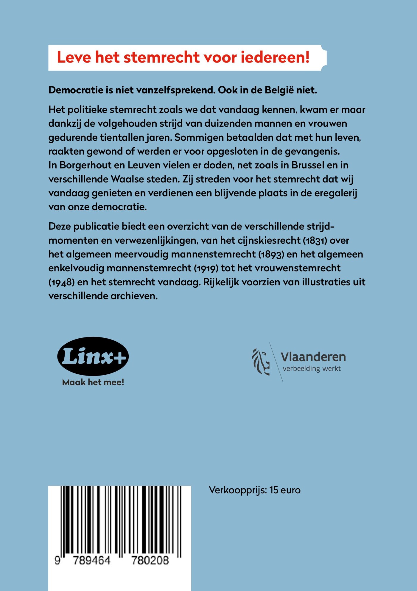 Leve het stemrecht voor iedereen! achterkant
