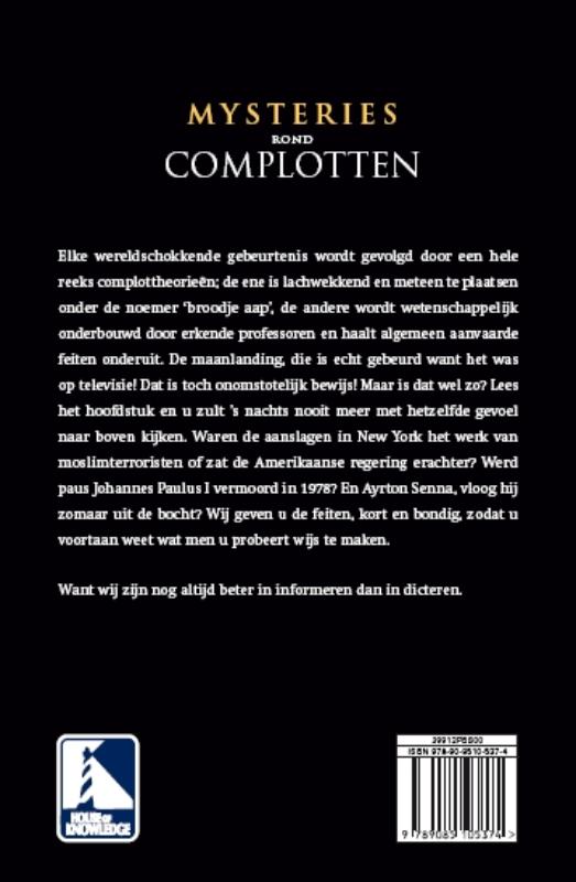 Mysteries rond complotten Mysteries rond complotten achterkant