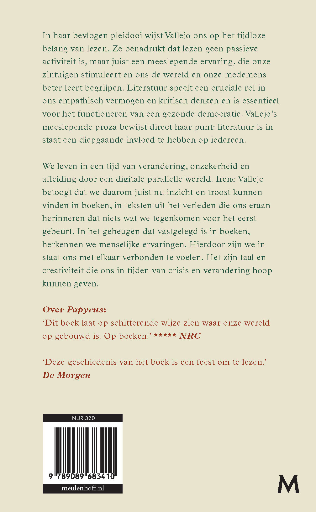 Uit liefde voor het lezen achterkant