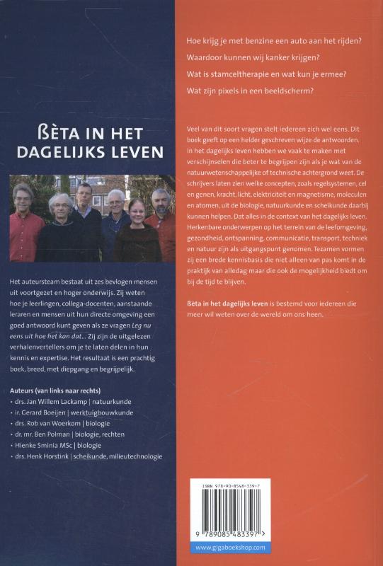 Bèta in het dagelijks leven achterkant