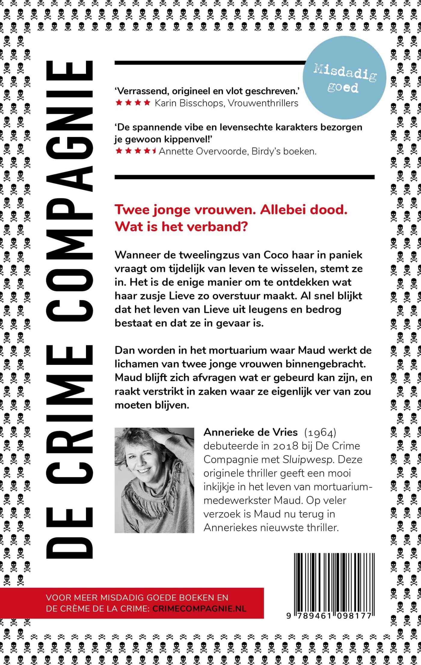 Een duistere plek / Crème de la crime achterkant