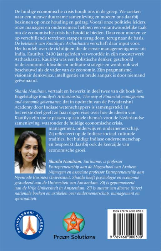 De betekenis van Kautilya's Arthashastra achterkant