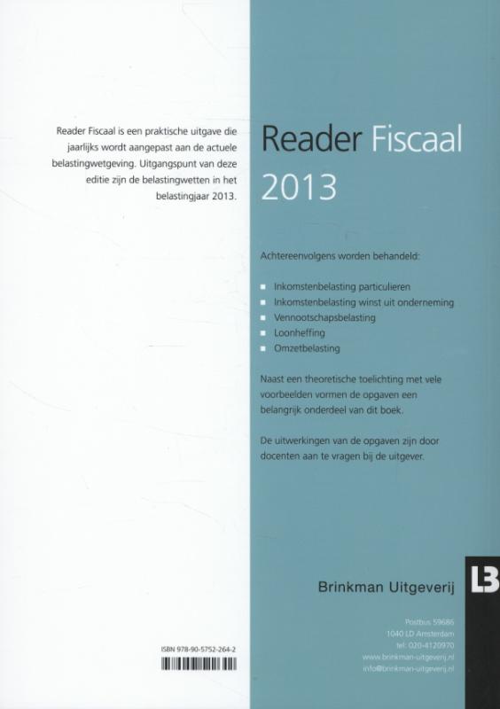 Reader fiscaal 2013 achterkant