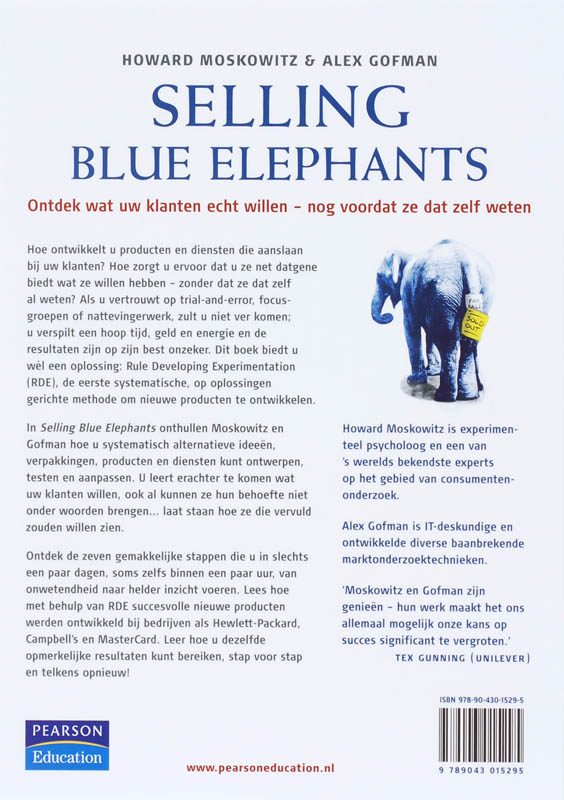 Selling blue elephants achterkant