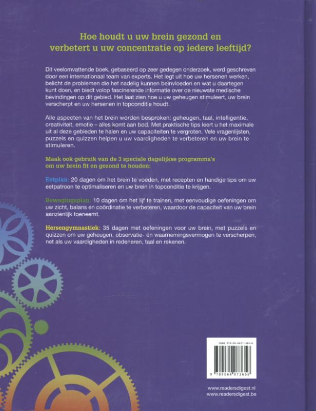 Houd uw Brein uw Leven lang gezond Houd uw Brein uw Leven lang gezond achterkant