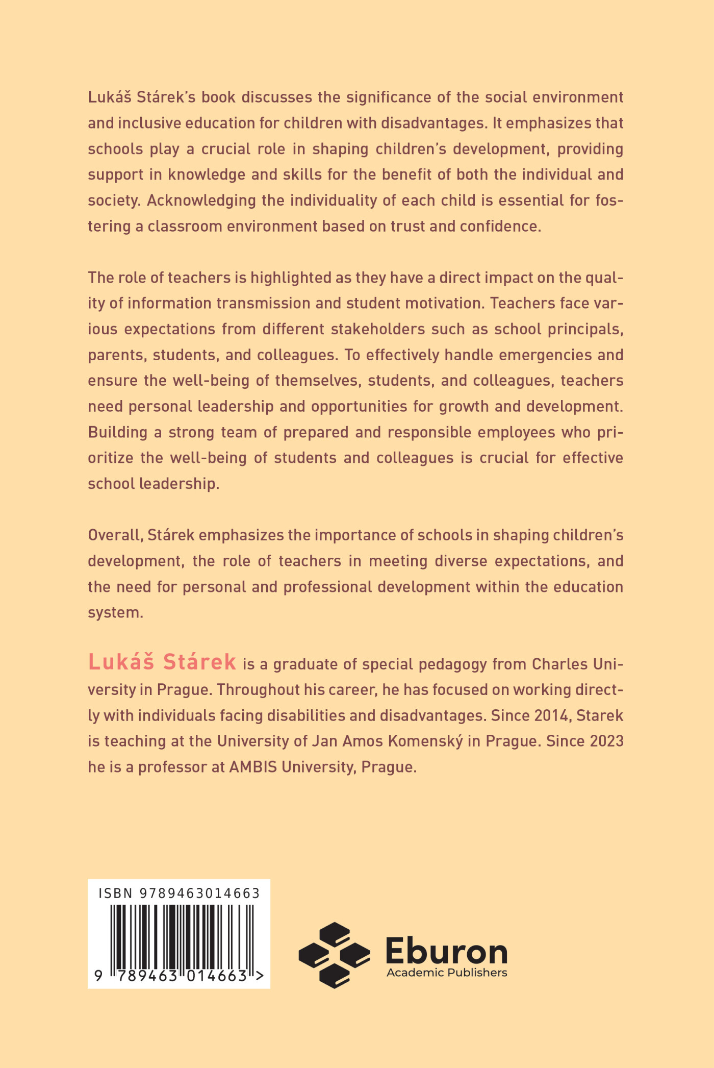 The influence of the social environment on the educational process of the child achterkant