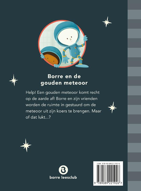 Borre en de gouden meteoor / De Gestreepte Boekjes achterkant