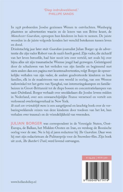 Ik zoek een vriendelijk mens achterkant