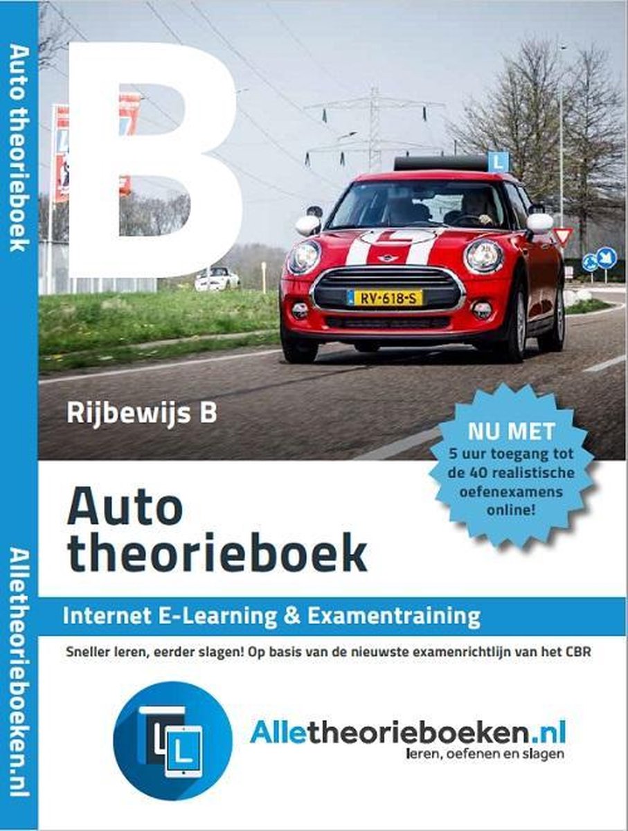 Rijbewijs B Auto theorieboek, Internet E-learning & Examentraining