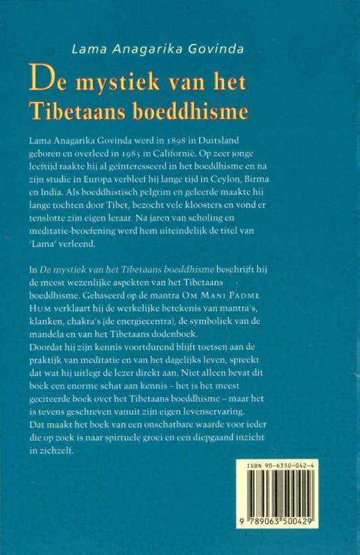 De mystiek van het Tibetaans boeddhisme volgens de leer van de mantra Om Mani Padme Hum De mystiek van het Tibetaans boeddhisme volgens de leer van de mantra Om Mani Padme Hum achterkant