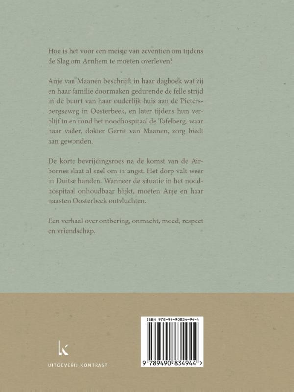 Noodhospitaal de Tafelberg – Dagboek Anje van Maanen achterkant