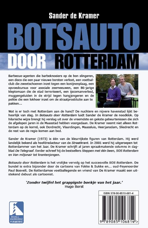 Botsauto door Rotterdam achterkant