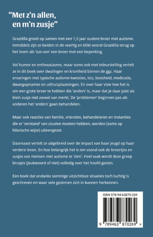 Met z'n allen, en m'n zusje achterkant