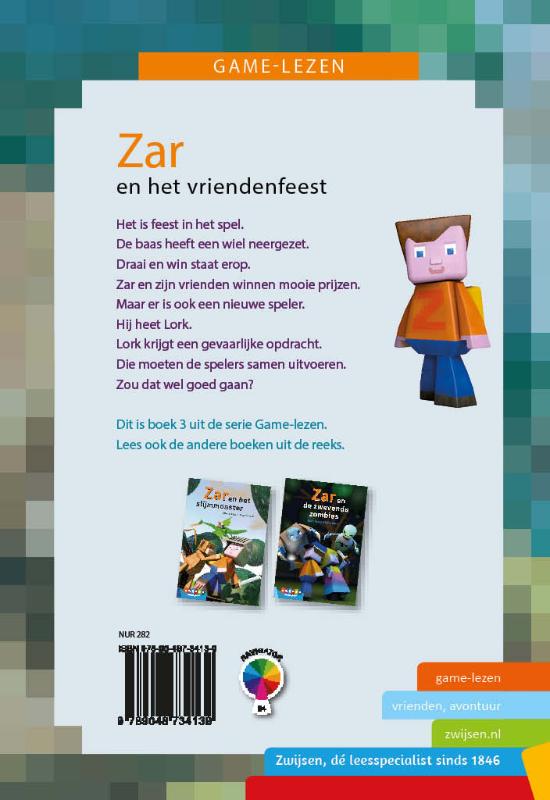 Zar en het vriendenfeest / Game-lezen achterkant