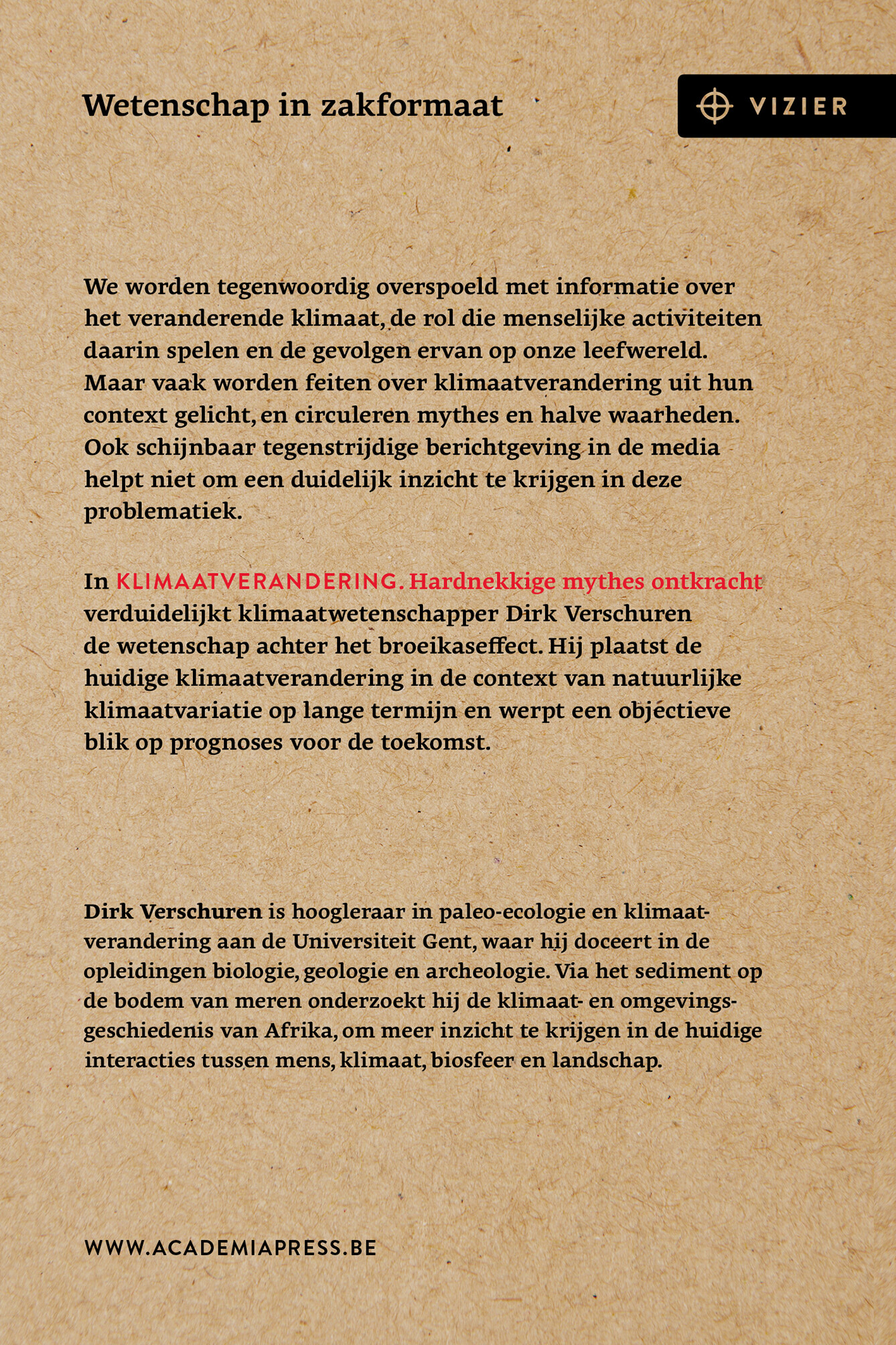 Klimaatverandering / Vizier achterkant