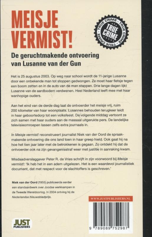 Meisje vermist! Meisje vermist! achterkant