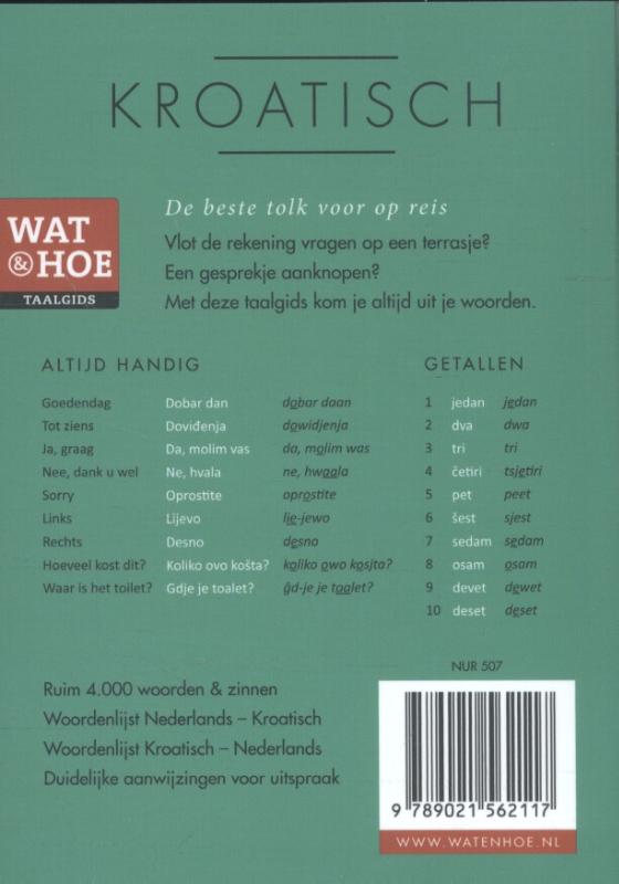 Kroatisch / Wat & hoe taalgids achterkant
