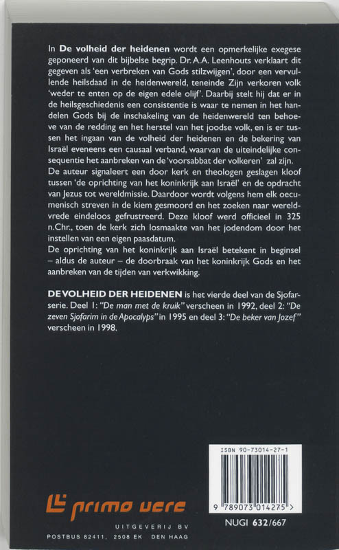 De volheid der heidenen / Sjofar-serie / 4 De volheid der heidenen / Sjofar-serie / 4 achterkant