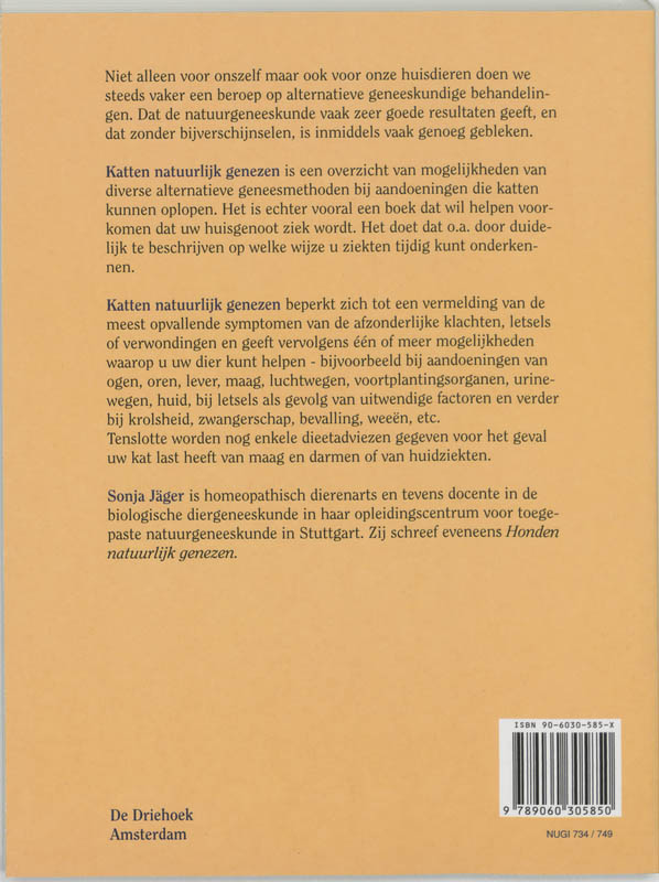 Katten natuurlijk genezen achterkant