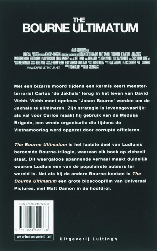 Het Medusa ultimatum / Jason Bourne / 3 achterkant