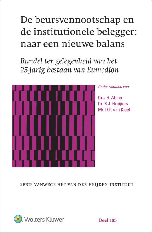 De Beursvennootschap En De Institutionele Belegger, Naar Een Nieuwe Balans