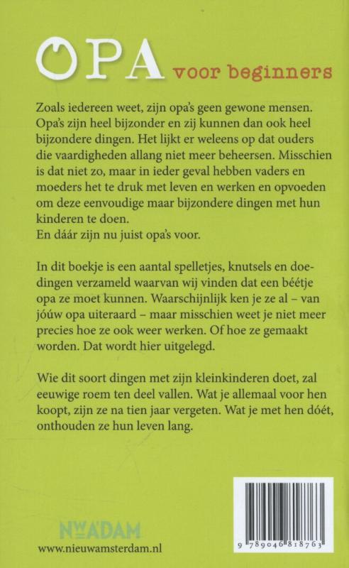 Opa voor beginners Opa voor beginners achterkant