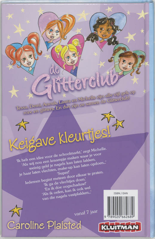 Keigave kleurtjes / De Glitterclub achterkant