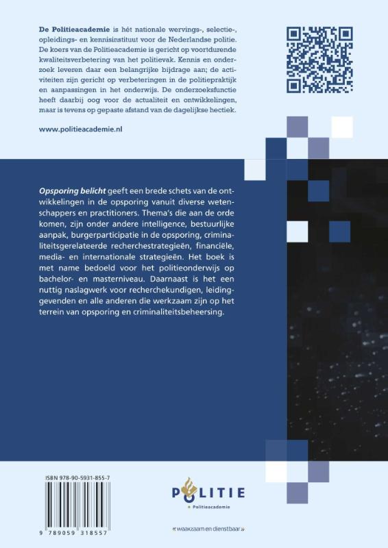 Opsporing belicht / Onderzoeksreeks Politieacademie Opsporing belicht / Onderzoeksreeks Politieacademie achterkant