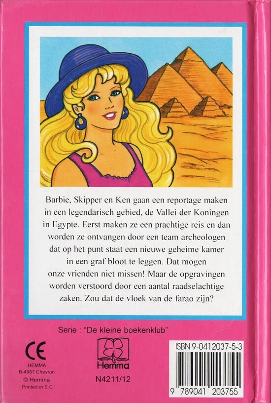 Barbie en het geheim van de farao / De kleine boekenclub "Barbie" / N4211/12 achterkant