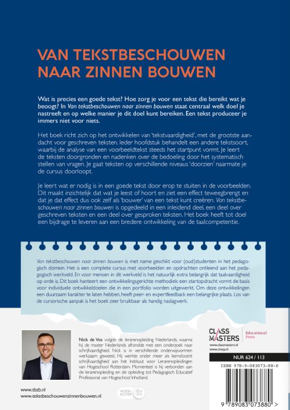 Van tekstbeschouwen naar zinnen bouwen achterkant