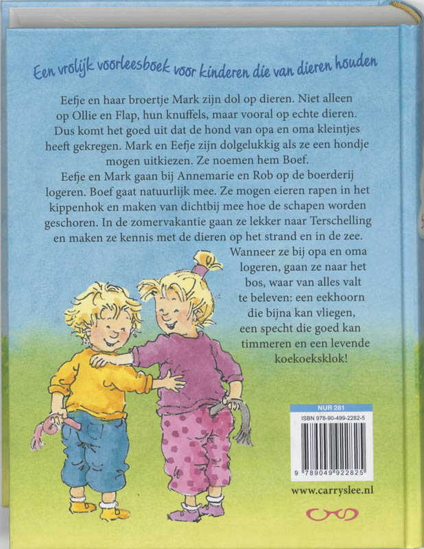 Het grote kwispelstaartjesboek van Eefje, Mark en Boef / druk Heruitgave achterkant