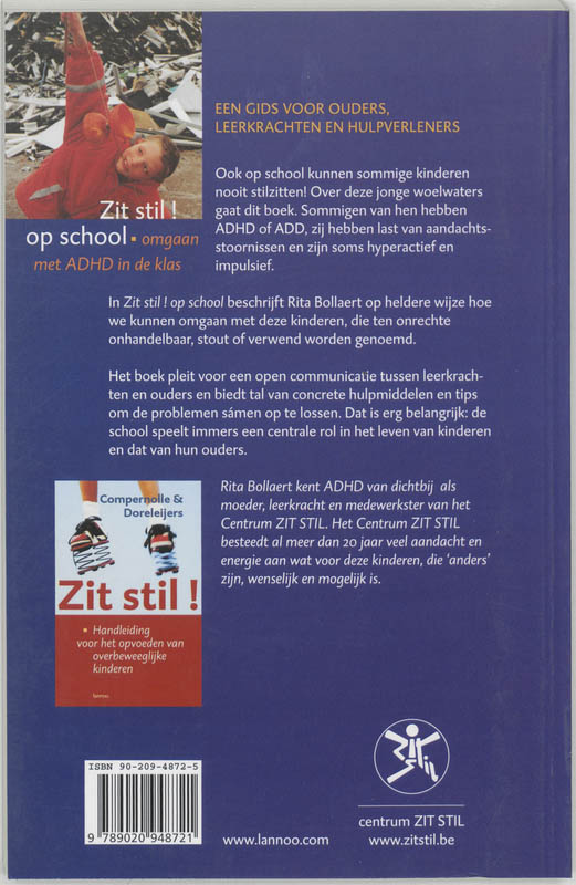 Zit stil op school! achterkant
