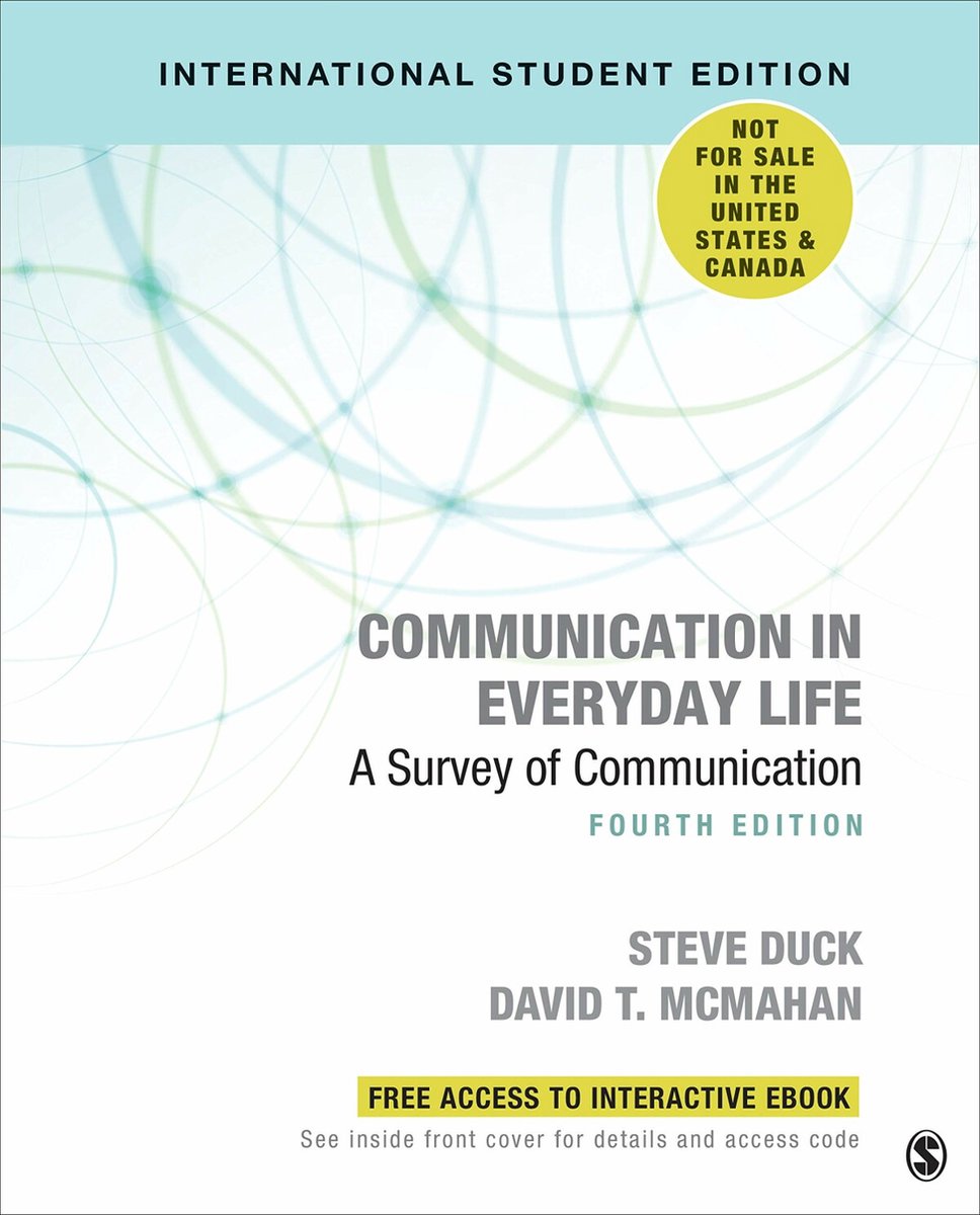 Communication in Everyday Life - International Student Edition