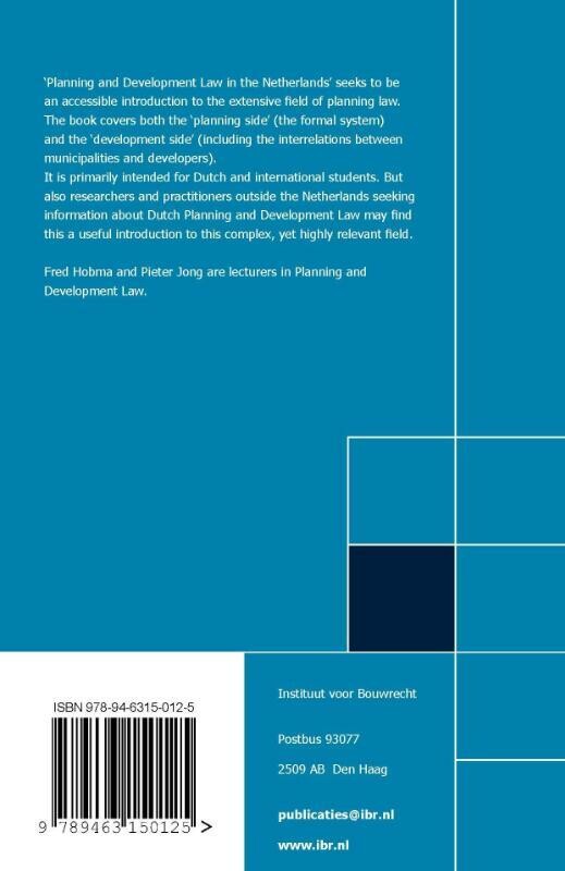 Planning and development law in the Netherlands achterkant