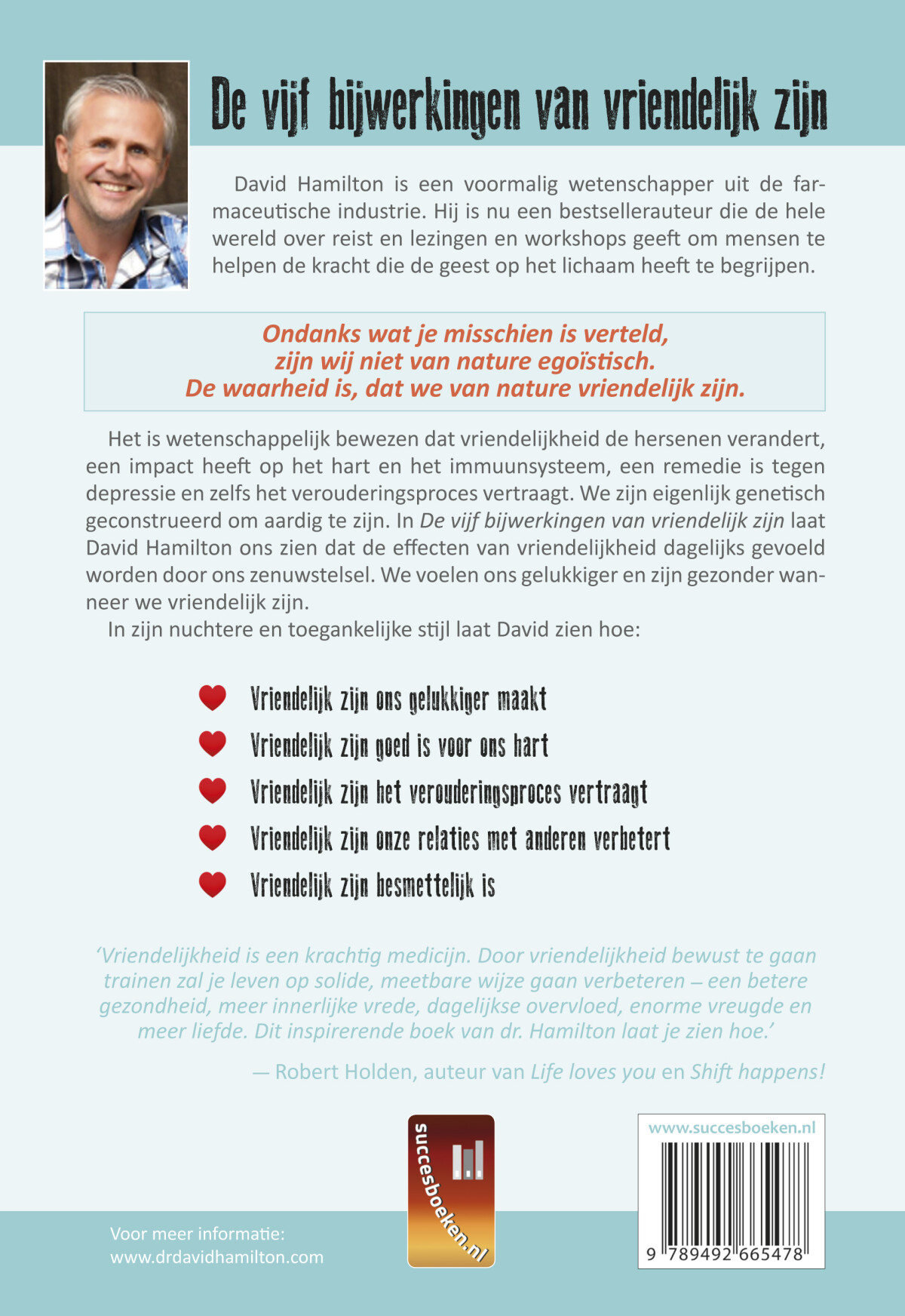 De vijf bijwerkingen van vriendelijk zijn achterkant