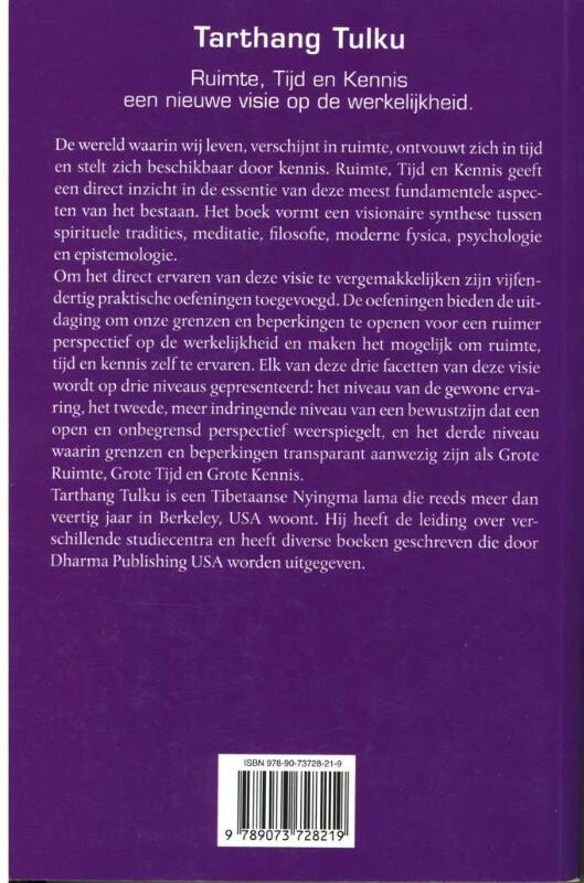 Ruimte, tijd en kennis achterkant