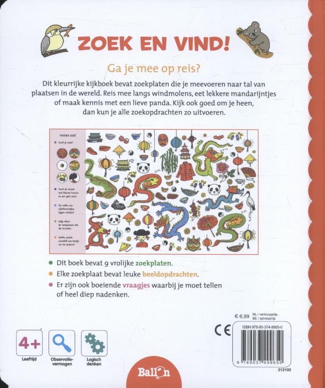 Zoek & vind...Reis rond de wereld / Zoek... en vind! achterkant