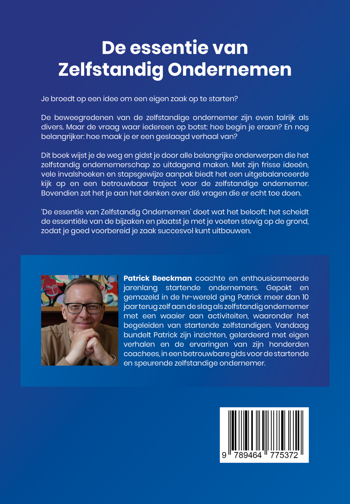 De essentie van zelfstandig ondernemen achterkant
