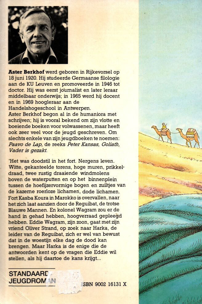 De blauwe ruiter achterkant