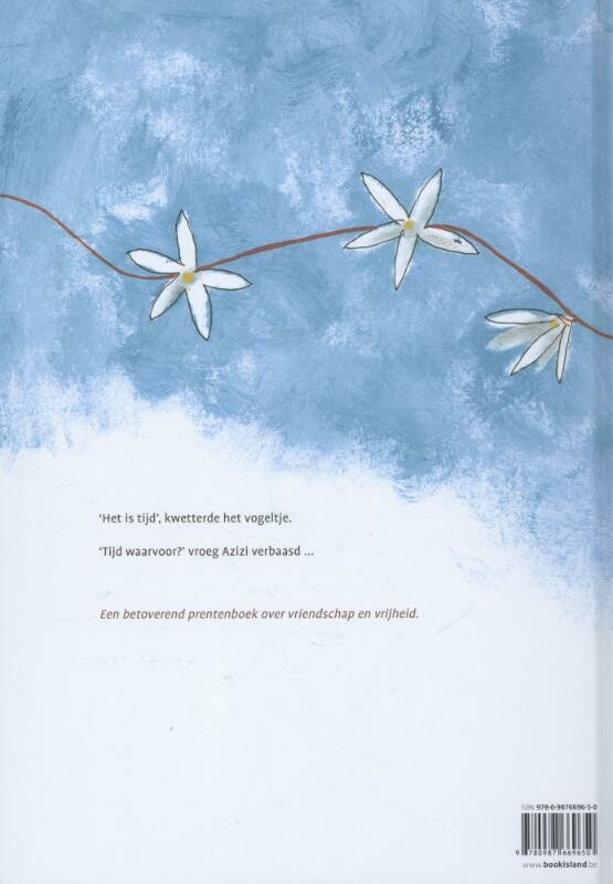 Azizi en de kleine blauwe vogel achterkant