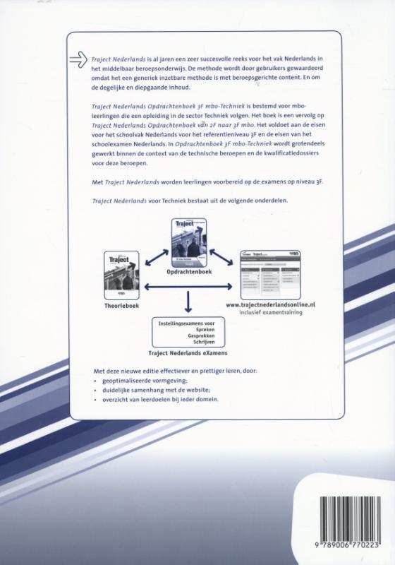 Traject Nederlands 3F mbo-techniek Opdrachtenboek achterkant