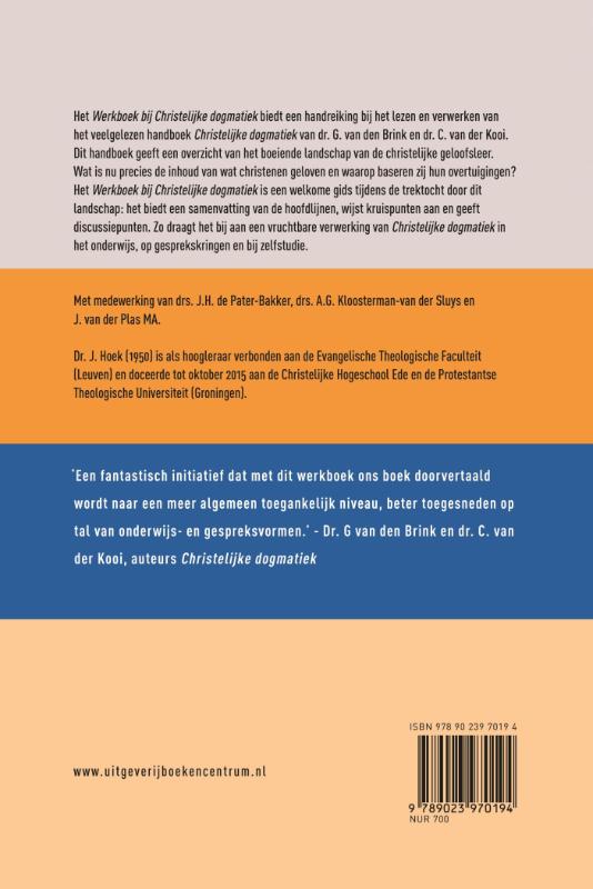 Werkboek bij de Christelijke dogmatiek achterkant