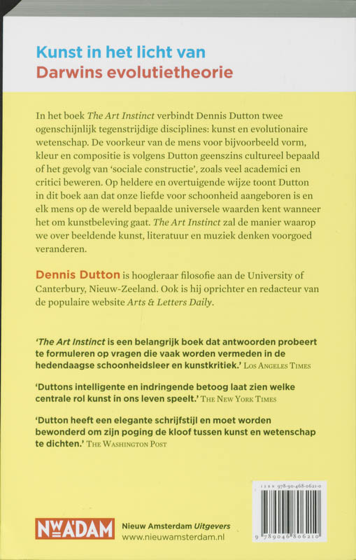 The art instinct The art instinct achterkant