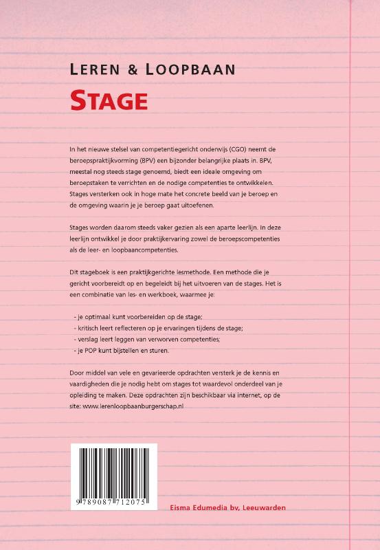 Leren & Loopbaan  -  Stage Mbo, niveau 3-4 achterkant