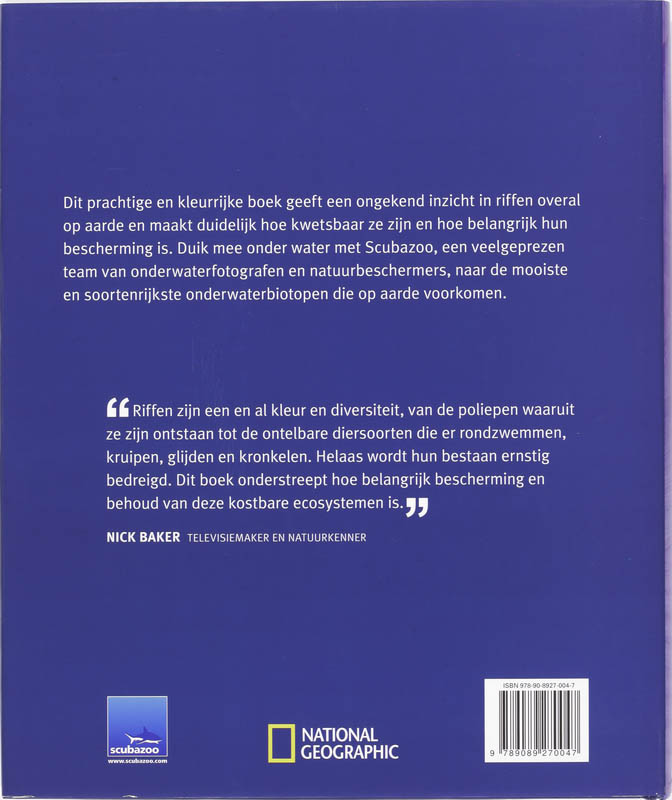 Het levende rif + DVD achterkant